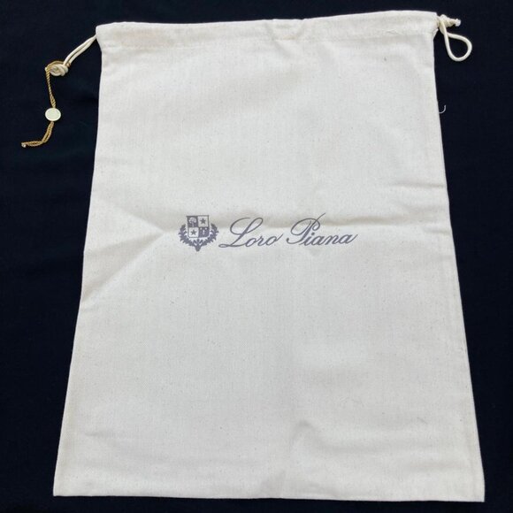 Loro Piana Dust Bag Cream Drawstring Wallet Shoe Storage Cover 16x12 - Picture 1 of 13